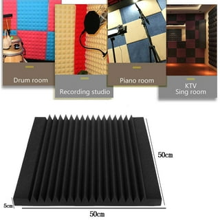 Acoustic Panels 2 Thick, 12 Pack Sound Proof Foam Panels Peel and Stick, Noise  Dampening Foam Acoustical Wall Panels Stripe for Studio Gaming Room  Bedroom, Sound Foam Padding Blue, 12x12x2 inches 