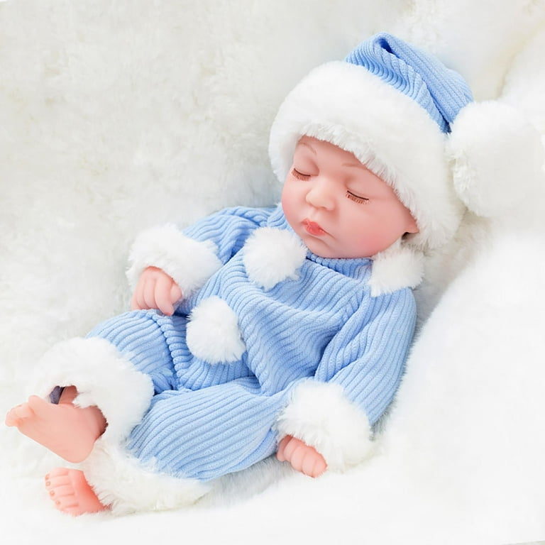 Augper Clearance Lifelike Reborn Baby s Day Dolls 12 Inch Baby s Day Soft Body Realistic Newborn Baby s Day Dolls Full Vinyl Body Poseable Real Life