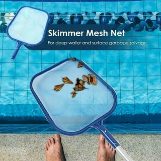 Stingray Flat Pool Skimmer Net, Fine Mesh Bag