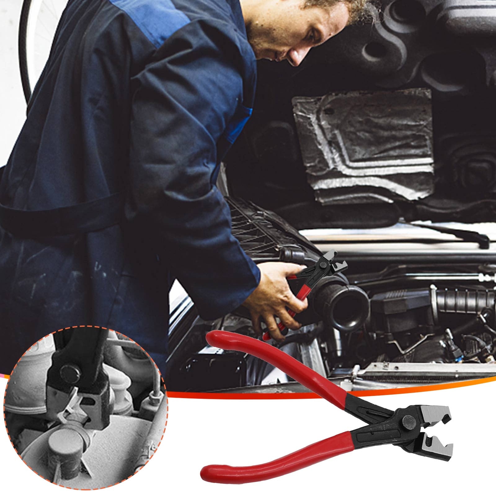 Augper Clearance Radiator Hose Clamp Pliers Tool Clamp Tight Wire