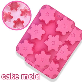 To encounter 10 Inch Silicone Snowflakes Shortbread Pan, 2 Pack Nonstick  Silicone Molds for Baking Layer Cakes, Jelly, Cornbread, with Metal