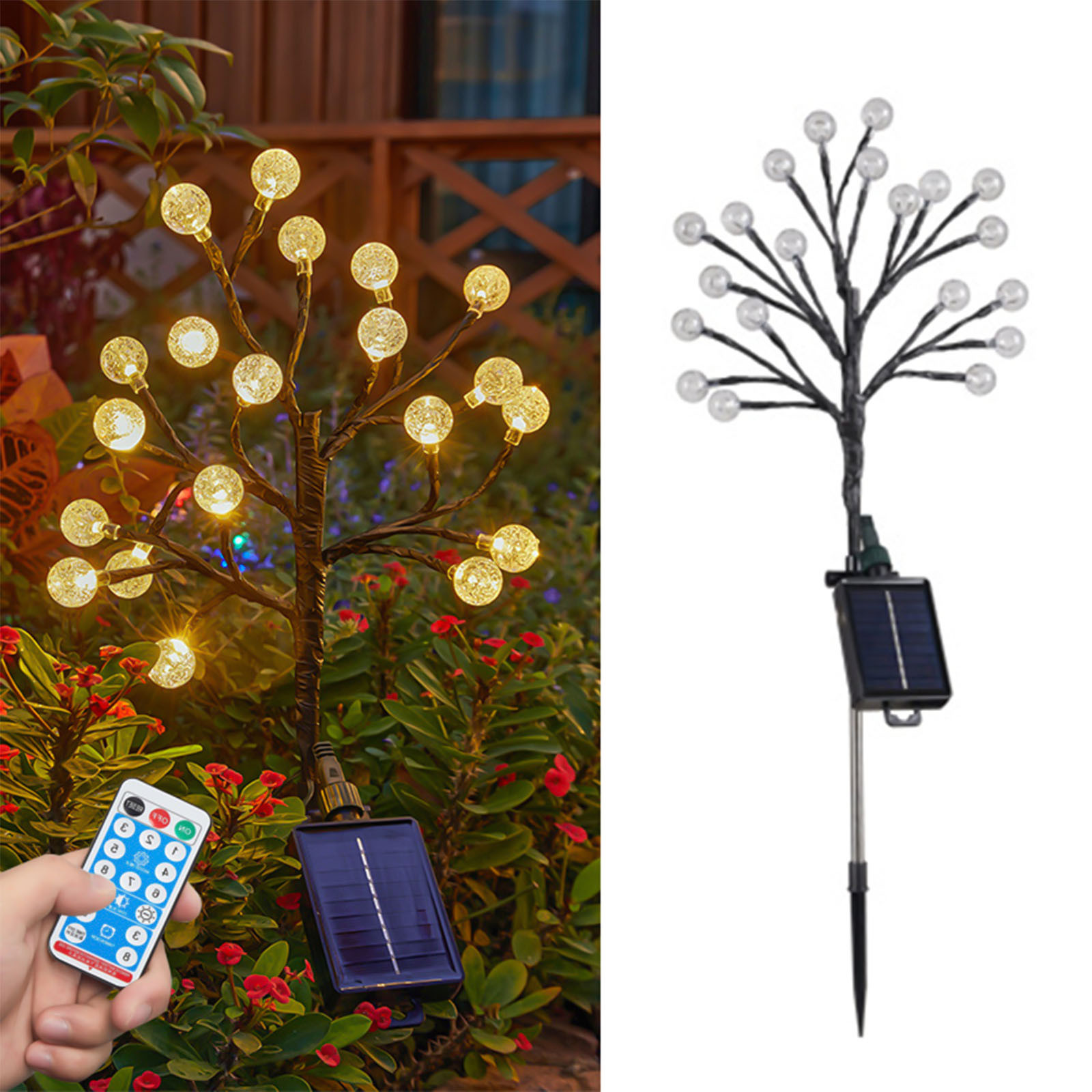 Augper Clearance Solar Lights for Outside Upgraded Garden Firework
