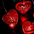 thumbnail image 1 of Augper Clearance Valentine's Decorative Lights String, Type 1.65M Red Iron Lights LED Battery Lights Love 10 LED Light 50 Count Christmas Lights Green Wire, 1 of 4
