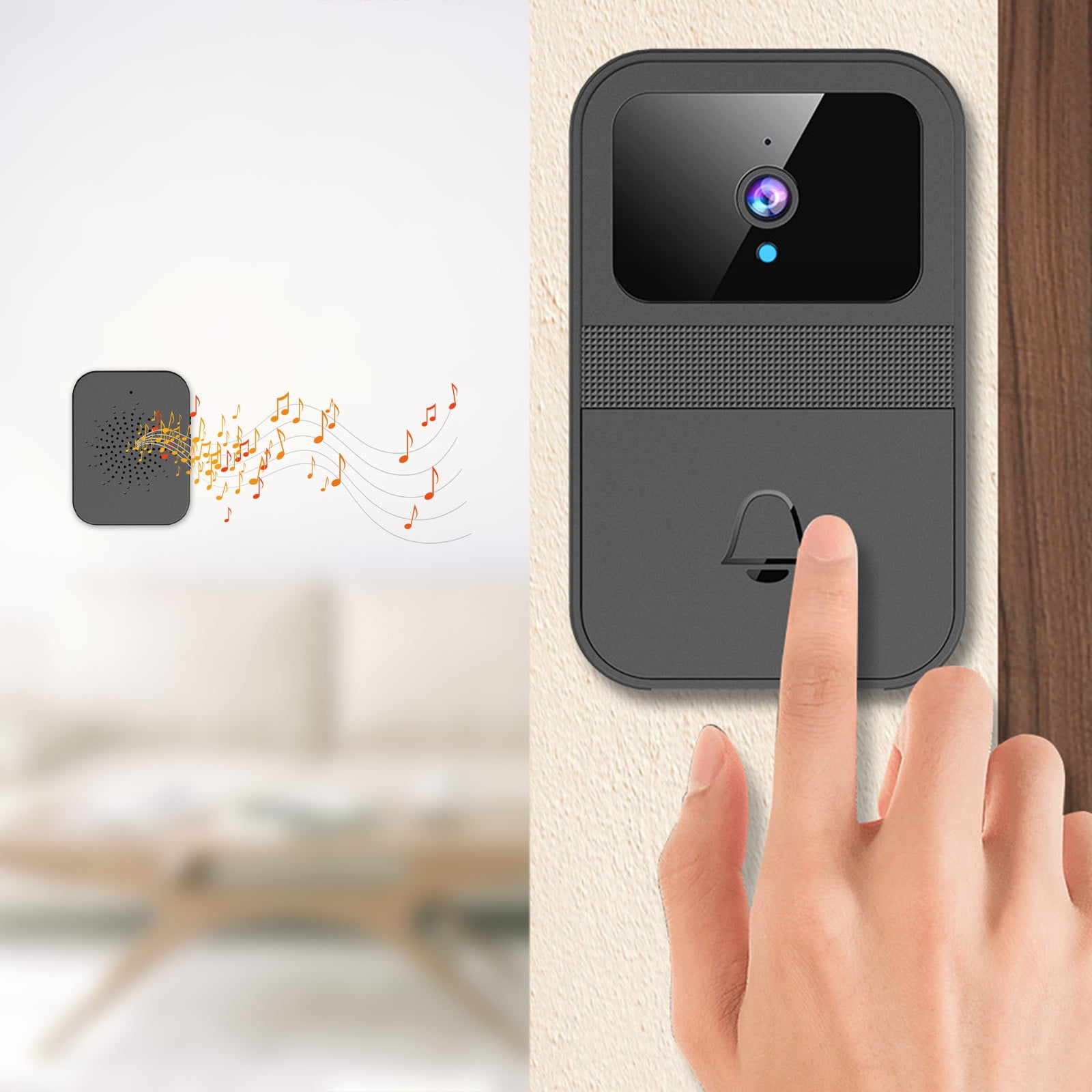Augper Clearance Wireless Doorbell Camera with Chime, Video Doorbell