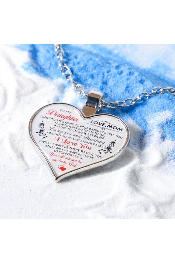 Heart Valentine's Day Necklace for Daughter - Unique Party Gift for Mom