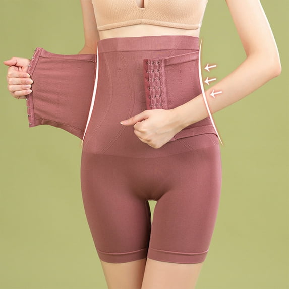 Augper High Waisted Belly Tightening Shortss Breasted Shaping Belly Tightening Shapewear Bottoms Shorts
