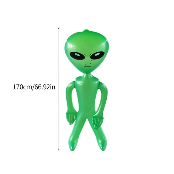 Augper Inflatable Decorations Alien with Banner Blow Up Built-in LED for Holiday Lawn Yard Garden Home Indoor Outdoor Decor