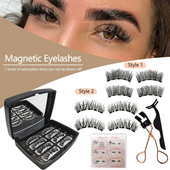 Augper Magnetic Eyelashes Set - Reusable Natural Look with Dual Magnets