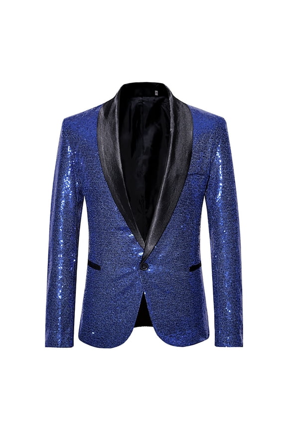 Men's And Winter Fashion Personality Sequins Casual Suit Jacket&Coat