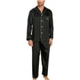 thumbnail image 1 of Augper Men's Casual Homewear Long Sleeve Tops Trousers Turndown Collar Night Pajamas Suits, 1 of 7
