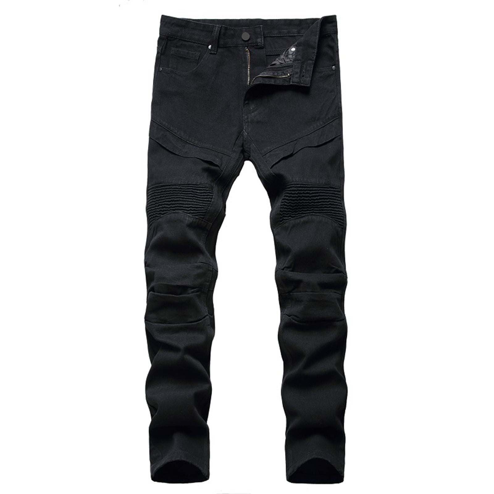 Dezsed Men s Stretchy Ripped Skinny Biker Jeans Clearance Men s High end Stretch Light Color Trendy Slim Jeans Black M 31