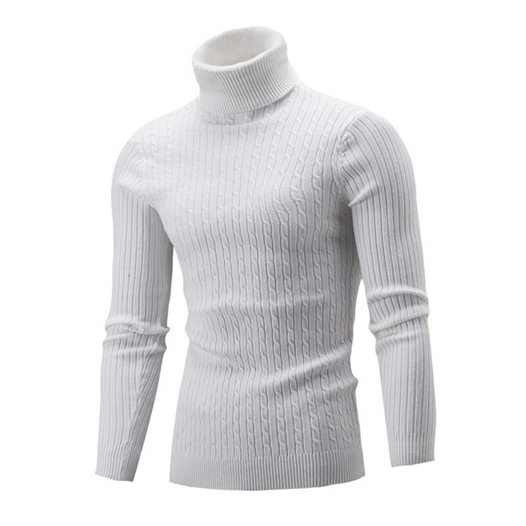 Augper Men s Mock Turtleneck Long Sleeve T Shirts Slim Fit Basic Tops Thermal Lightweight Knitted Pullover Sweater Undershirt Walmart