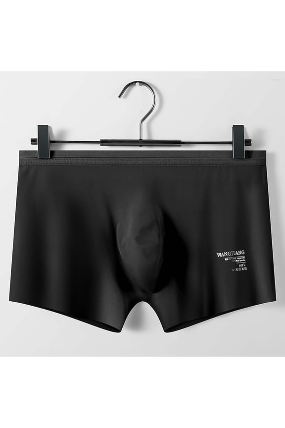 Men's Solid Color Ice Silk Seamless Briefs
