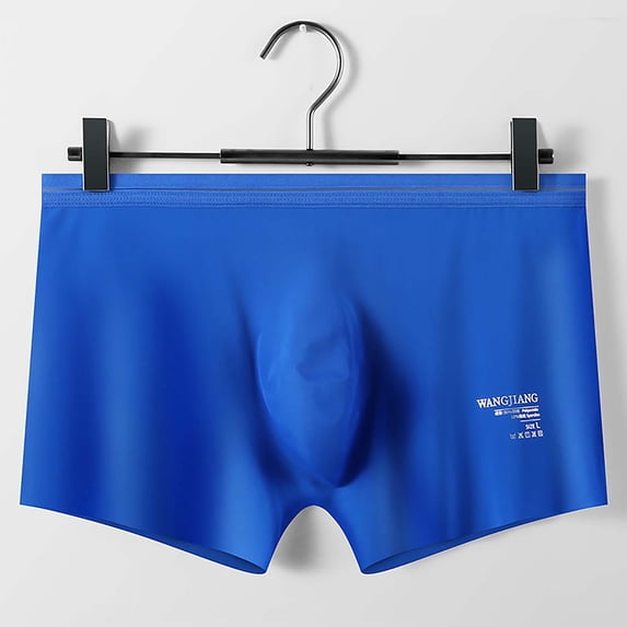 Augper Men's Solid Color Ice Silk Seamless Briefs