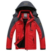 Augper Men's Waterproof Ski Jacket Warm Winter Snow Coat Mountain Windbreaker Hooded Raincoat