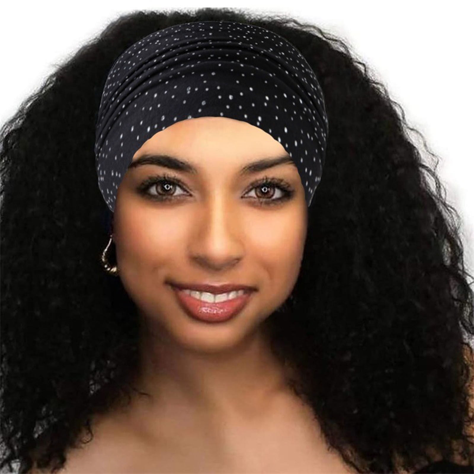 Polyester Spandex Wide Headbands Non-Slip Workout Turban Wrap Amazon.com : Jesries 10 PCS Women Headbands African Wide  main image 2