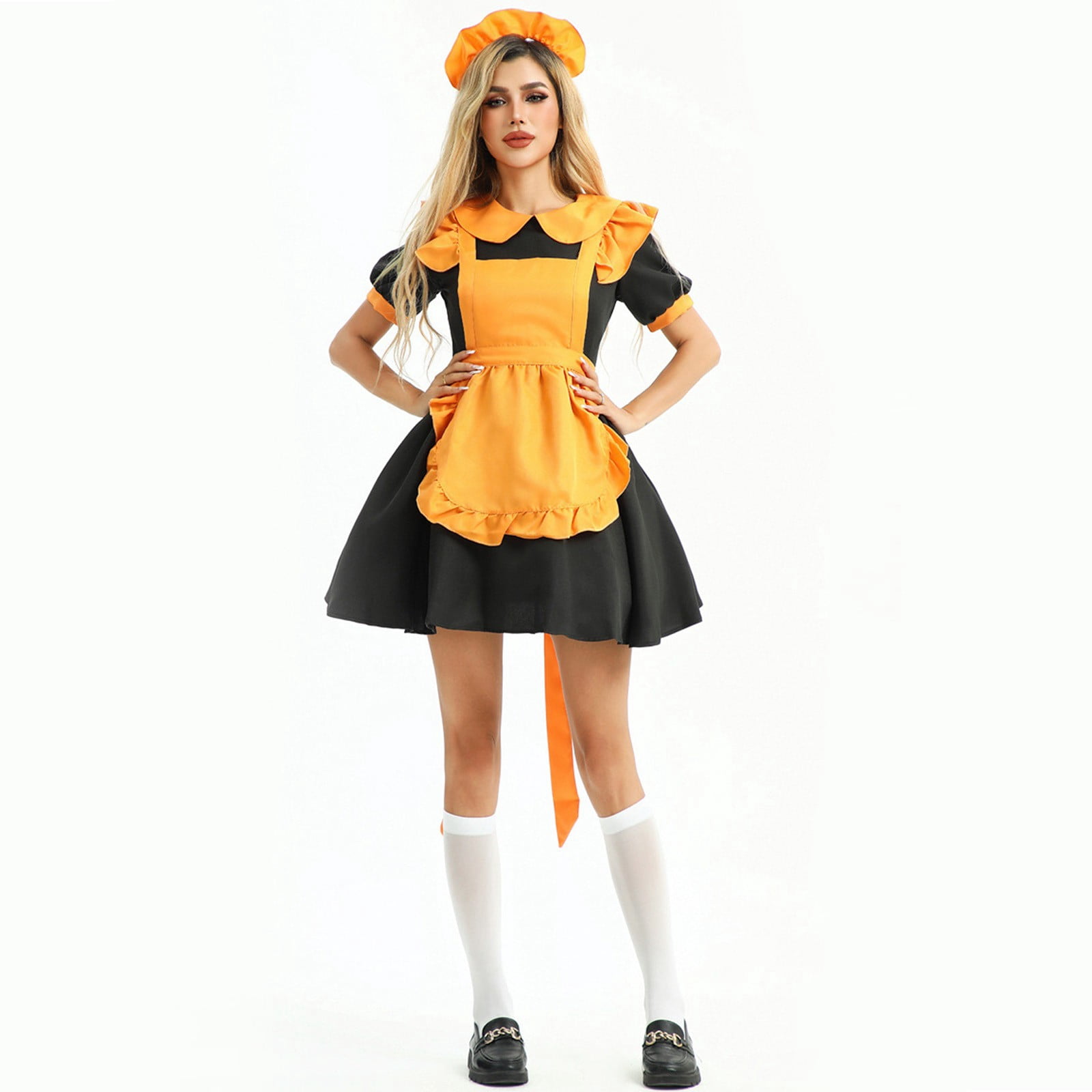 Plus Size Lolita Maid Cosplay Costume Dance Celebre Live Apron Dress