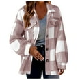 thumbnail image 1 of Augper Plaid Flannel Shirts for Women Casual Long Sleeve Button Down Shacket Jacket Fall Boyfriend Blouses Tops with Pockets, 1 of 7