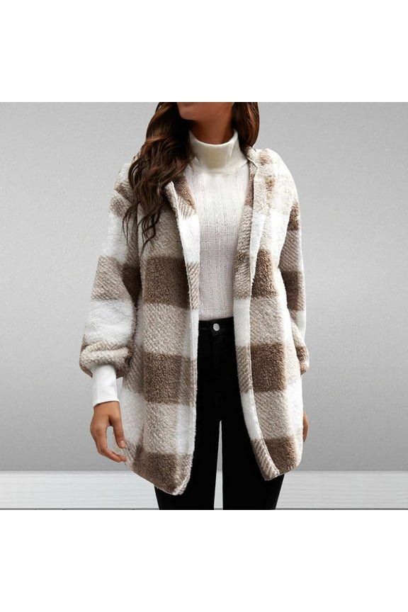 Plaid Flannel Shirts for Women Casual Long Sleeve Button Down Shacket Jacket Fall Boyfriend Blouses Tops with Pockets