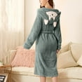 thumbnail image 1 of Augper Plush Robes for Women, Soft Warm Fleece Bathrobe for Womens and Mens, Long Comfy Women's Thicken Robe Nightgown, 1 of 6