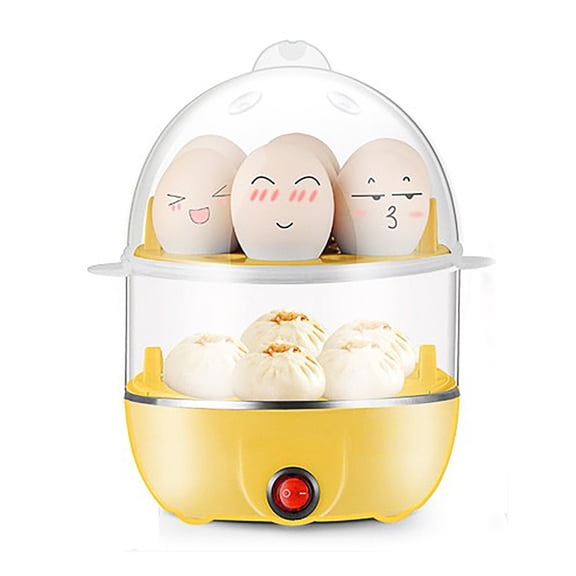 Augper Rapid Electric Egg Cooker and Omelet Maker with Auto Shut Off, for Easy to Peel, Poached Eggs, Scrambled Eggs, Soft, Medium and Hard-Boiled EggsDouble Tier