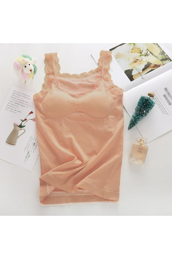 Shapewear Camisoles With Built in Bra Tummy Control Compression Tank Tops for Women Body Shaper Padded Tanks