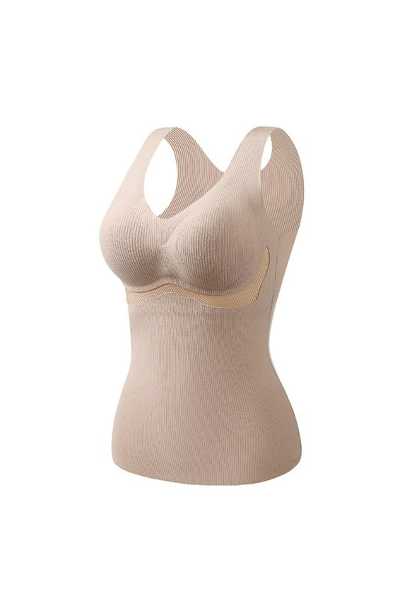 Shapewear Camisoles With Built in Bra Tummy Control Compression Tank Tops for Women Body Shaper Padded Tanks