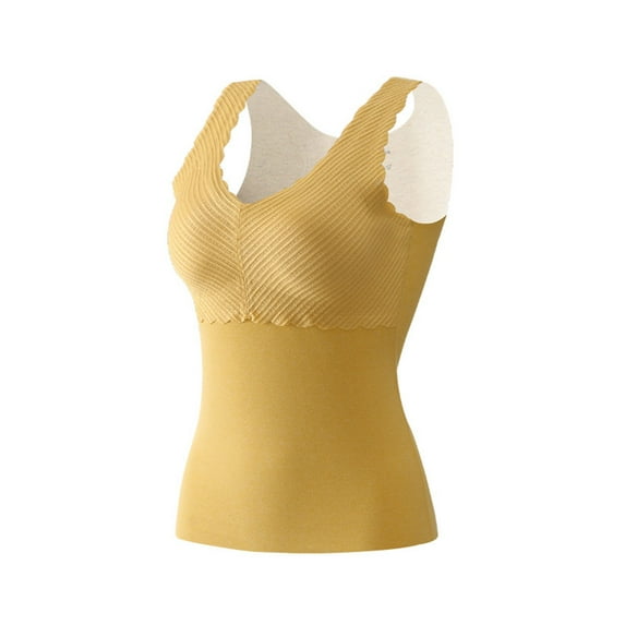 Augper Shapewear Camisoles With Built in Bra Tummy Control Compression Tank Tops for Women Body Shaper Padded Tanks