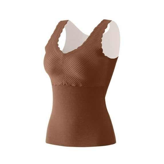 Augper Shapewear Camisoles With Built in Bra Tummy Control Compression Tank Tops for Women Body Shaper Padded Tanks