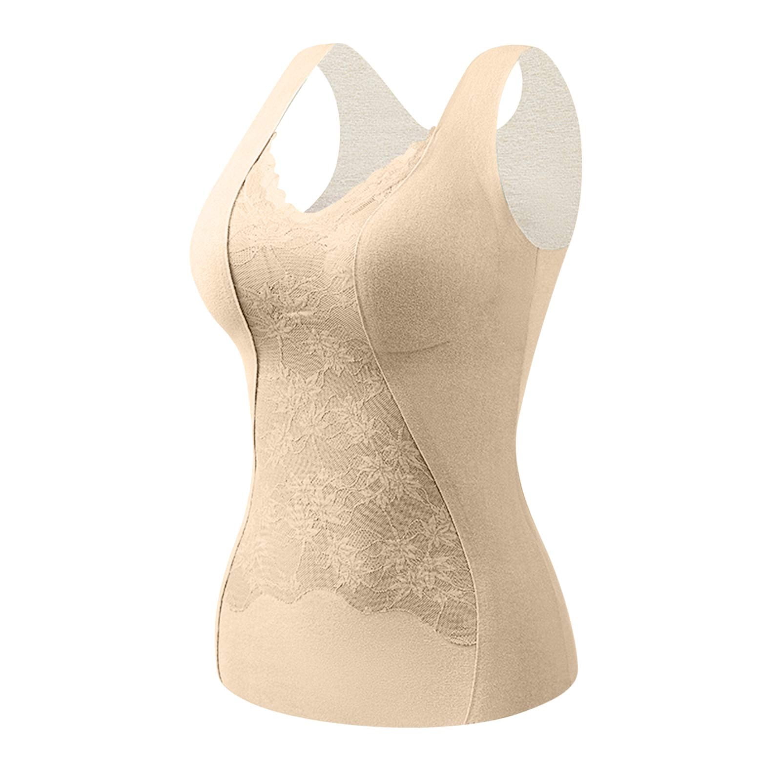 Augper Shapewear Camisoles With Built in Bra Tummy Control Compression