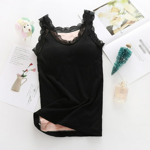 Augper Shapewear Camisoles With Built in Bra Tummy Control Compression Tank Tops for Women Body Shaper Padded Tanks