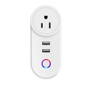 Augper Smart Plug WiFi Outlet With Remote Control & Timer Function Work With & Assitant 10A Smart Socket No Hub Required 2.4G Wi-Fi On-ly