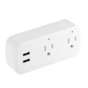 Augper Smart Plug WiFi Outlet With Remote Control & Timer Function Work With & Assitant 16A Smart Socket 2 Outlets No Hub Required 2.4G Wi-Fi On-ly
