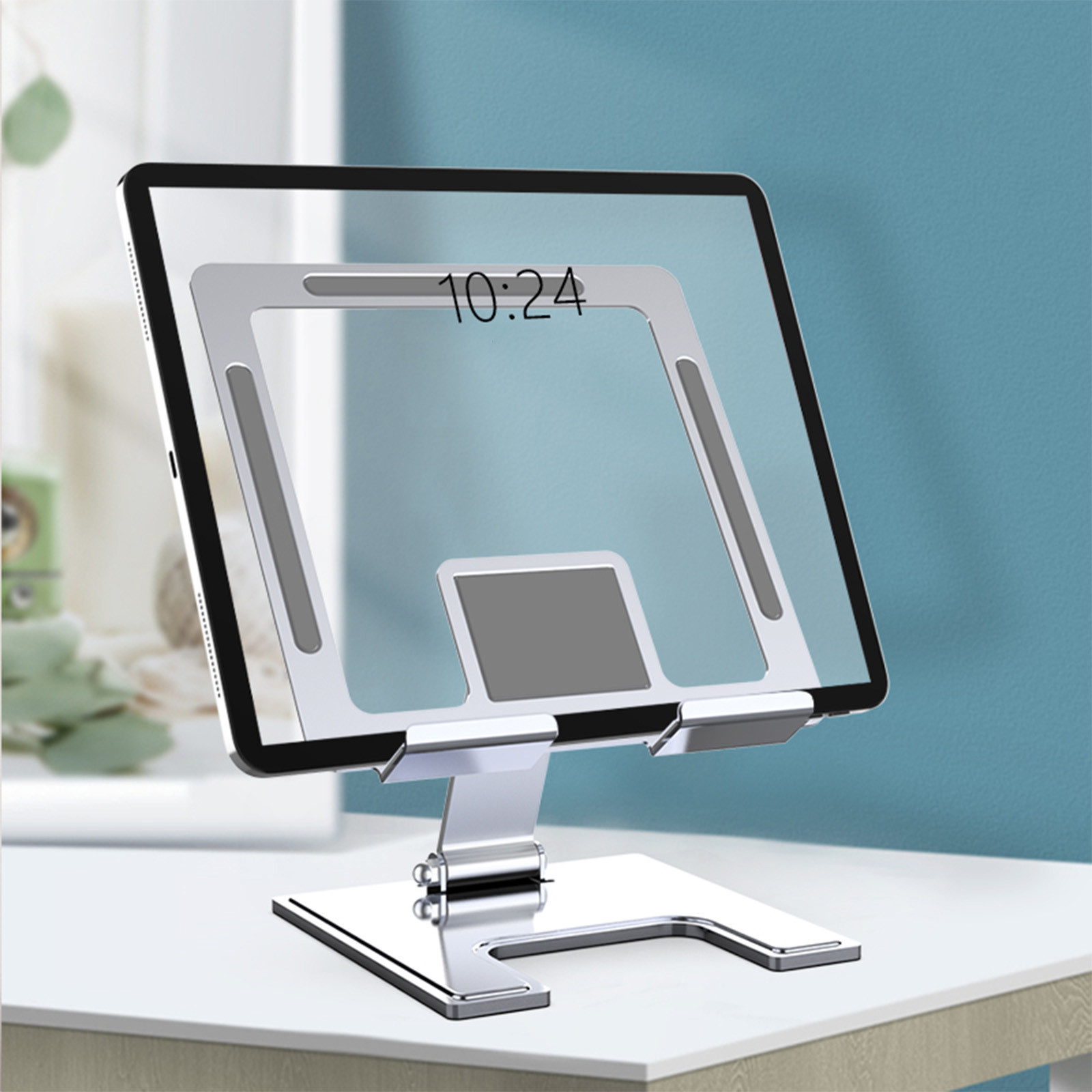 Augper Tablet And Cell Phone Desktop Stand , Foldable Liftable Sturdy