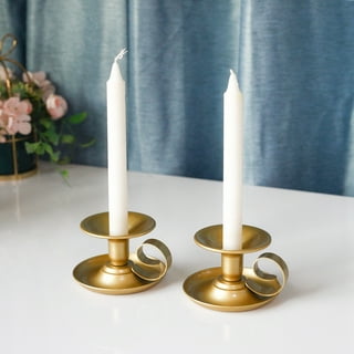  Gold Taper Candle Holder Set of 12, Hewory Short Skinny Brass  Candlestick Holders, Vintage Small Low Metal Candles Sticks for Wedding  Centerpieces Christmas Birthday Party Holiday Dinning Table Decor : Home