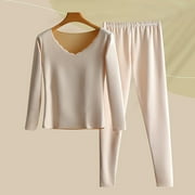 Augper Thermal Underwear for Women Long Johns Set Fleece Lined Ultra Soft