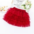 thumbnail image 1 of Augper Toddler Girls Cute Party Dance Solid Color Net Yarn Tulle Princess Dress Skirt, 1 of 4