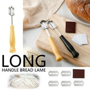 Augper Wholesaler Long Handle Bread Lame with Premium Slashing 6 Blades Included Bread Accessories
