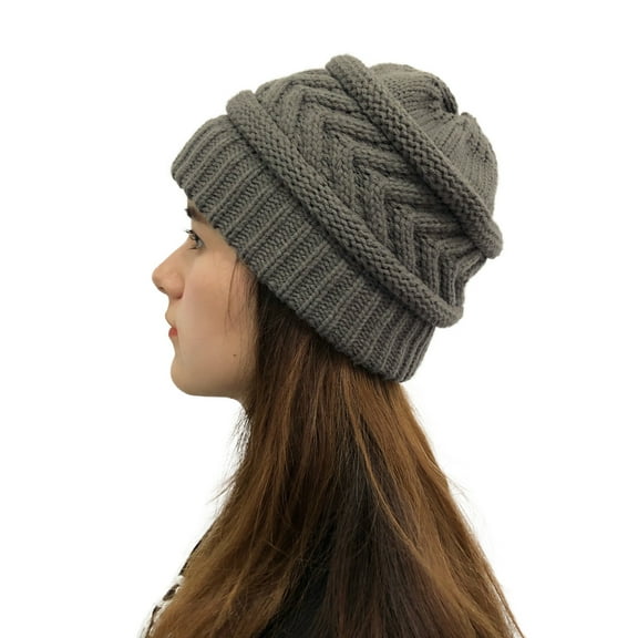 Augper Winter Knit Beanie Hats For Women Stretchy Warm Slouchy Knitted Thick Skull Caps