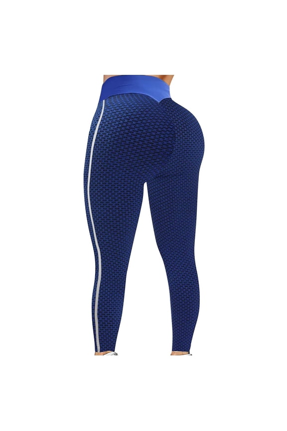 Women High Waisted Workout Yoga Pants Butt Lifting Scrunch Booty Leggings Tummy Control Anti Cellulite Textured Tights