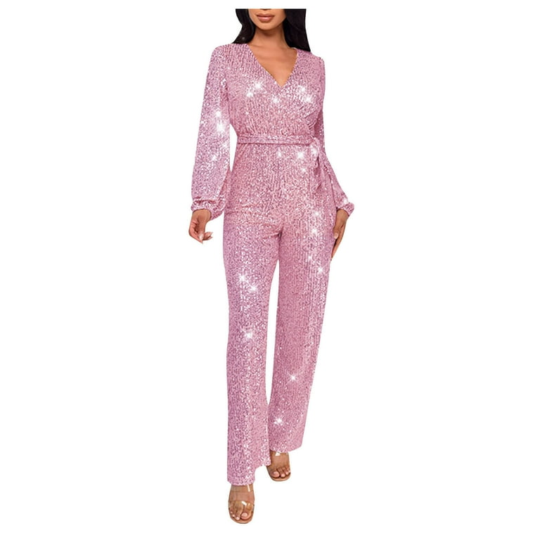 Off shoulder sequin long sleeve romper hotsell