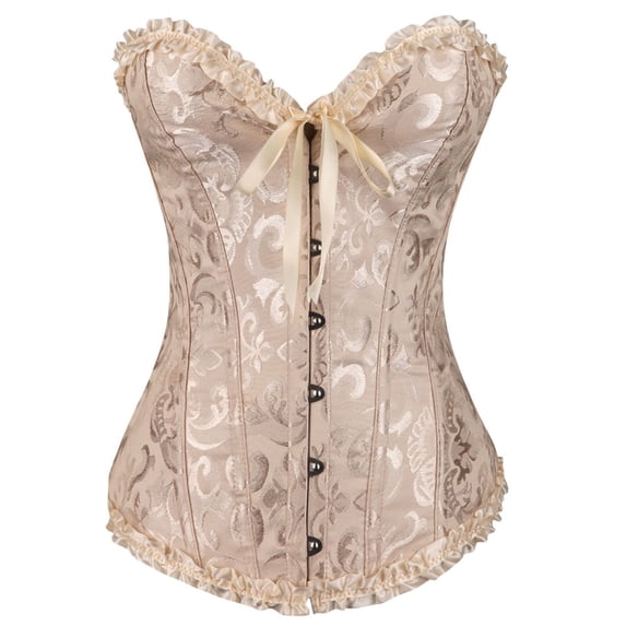 Augper Women Steampunk Pirate Corsets and Bustiers Top Overbust Shaper Sexy Strap Renaissance Gothic Bodice
