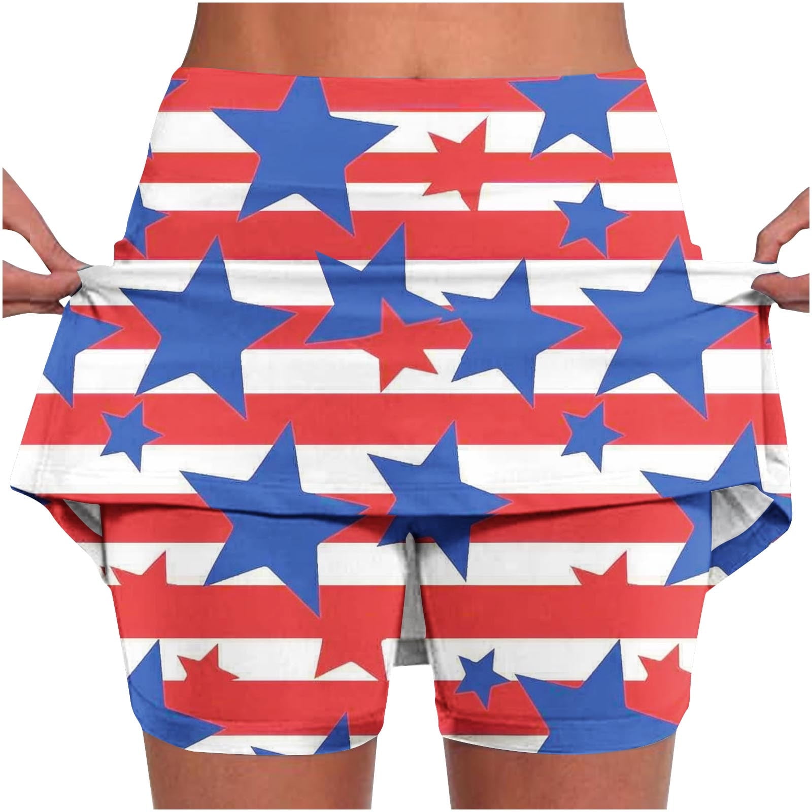 Augper Women's Athletic Shorts Mid Waist Skirt Short Pants Sports