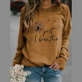 thumbnail image 1 of Augper Women's Casual Floral Print Long Sleeve Pullover Tops Crew Neck Lightweight Flower Landscape Graphic Sweatshirts, 1 of 7