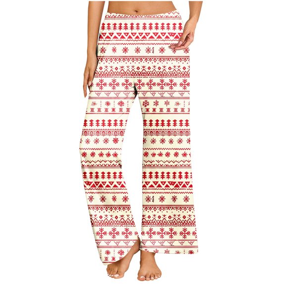 Augper Women's Christmas Pajama Pants, Cotton Sleepwear Plaid Pajamas