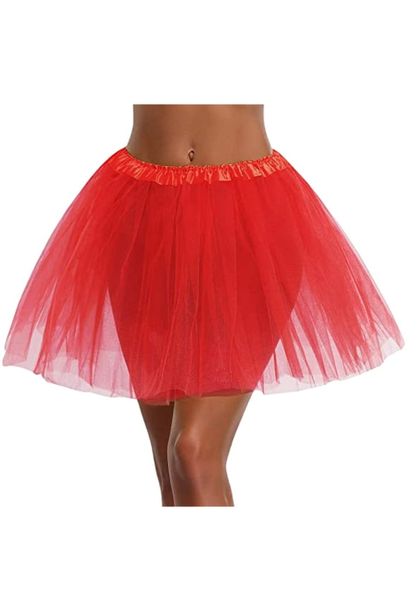 Women's Classic Multi-layer Tulle Tutu Skirt Adult Pleated Gauze Short Skirt Adult Dancing Jogging Skirts