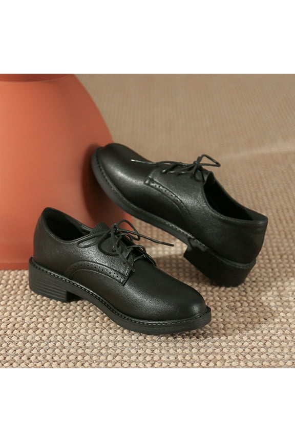 Women's Classic Oxfords Lace Up Business Formal Brogue Dress Shoes