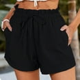 thumbnail image 1 of Augper Women's Lightweight Shorts Casual Short Pants Elastic Waist Drawstring Comfy Shorts, 1 of 6