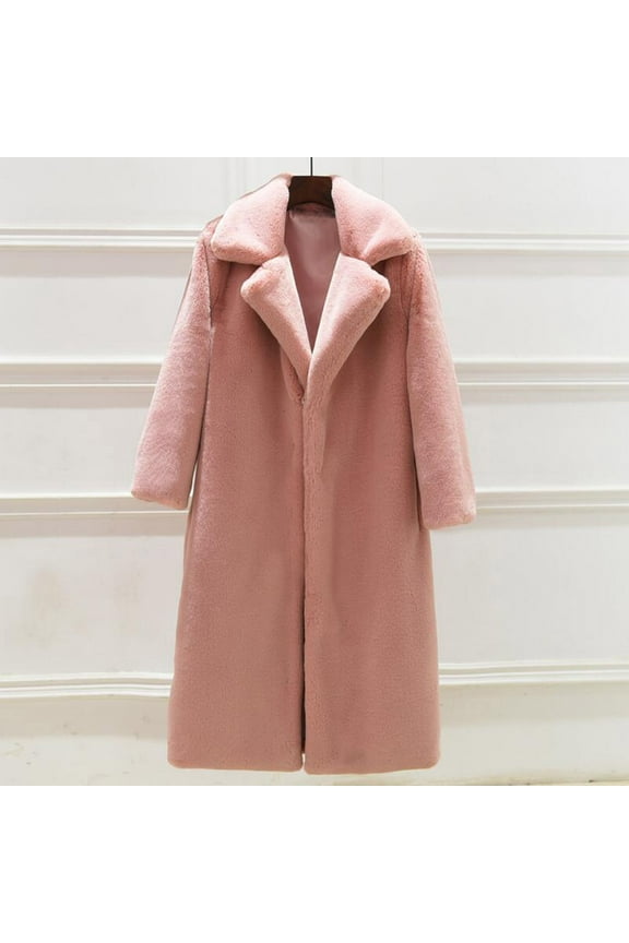 Women's Mid-length Fall-winter Mink velvet Plus Size Extra Thick Faux Coat