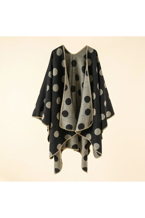 Women's Shawl Wrap Poncho Ruana Cape Open Front Cardigan Shawls for Fall Winter